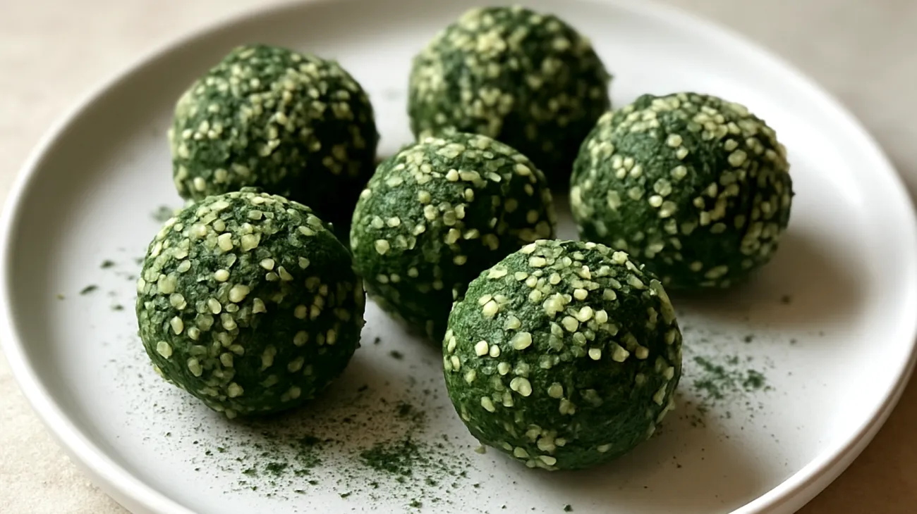 Boules d'énergie aux graines de chanvre et spiruline"