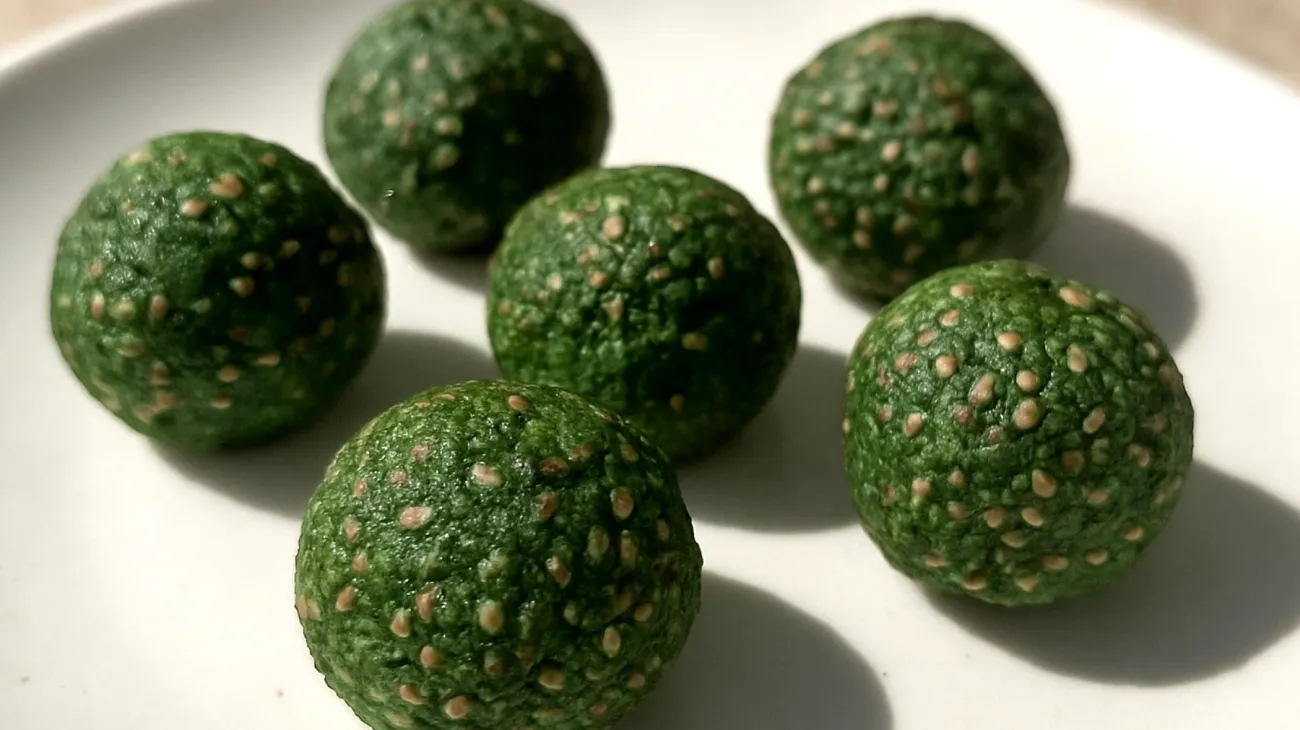 Boules d'énergie aux graines de chia et spiruline"