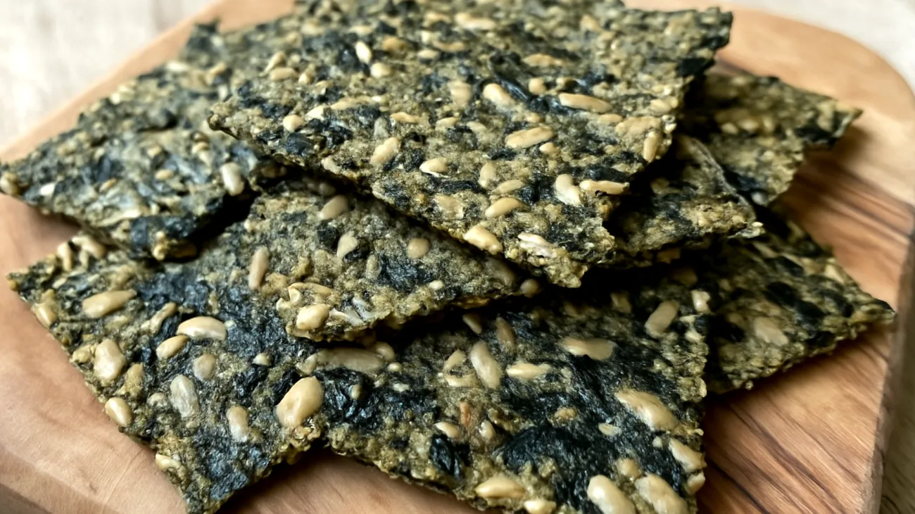 Crackers de graines de tournesol et algue nori"