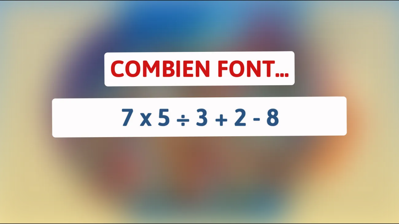 Défiez votre esprit : Résolvez cette énigme mathématique en un clin d'œil !"