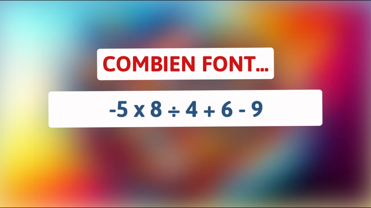 Défiez votre esprit : résolvez cette énigme mathématique qui distingue les vrais génies !"