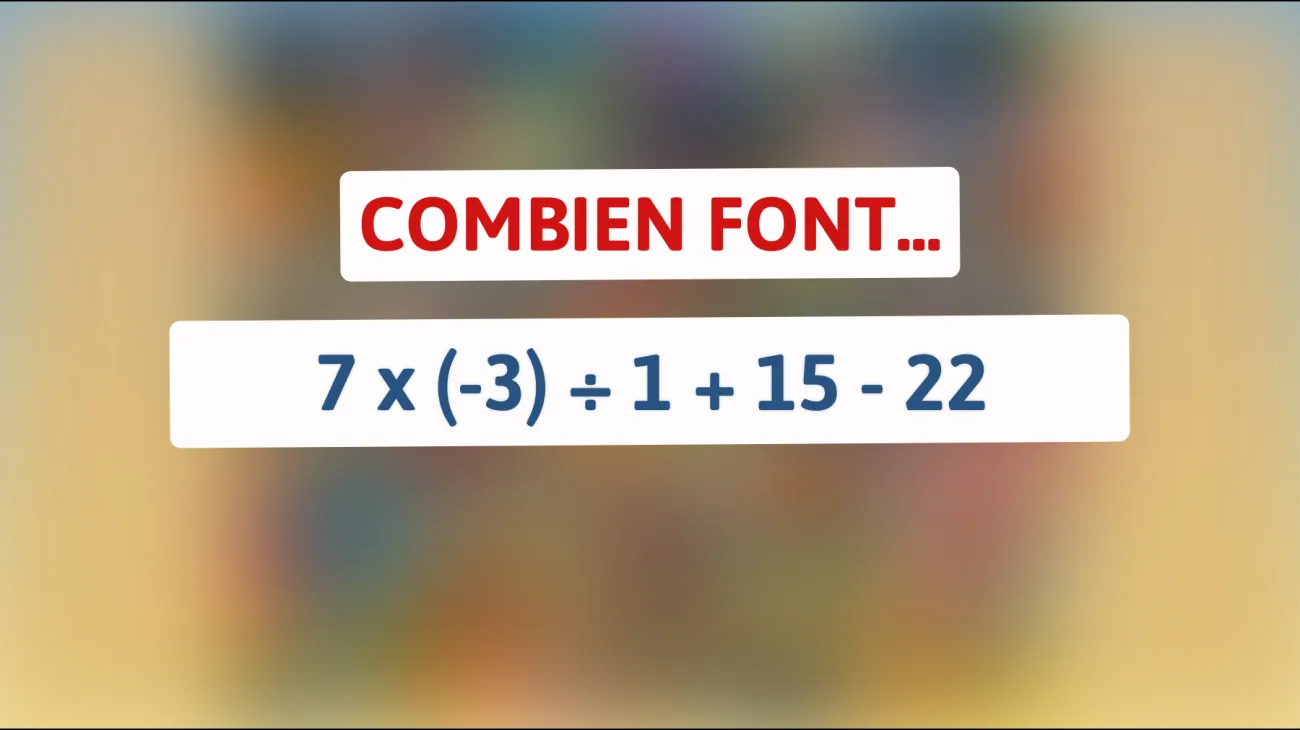 Défiez votre intelligence avec cette énigme mathématique : pouvez-vous résoudre cette équation complexe ?"