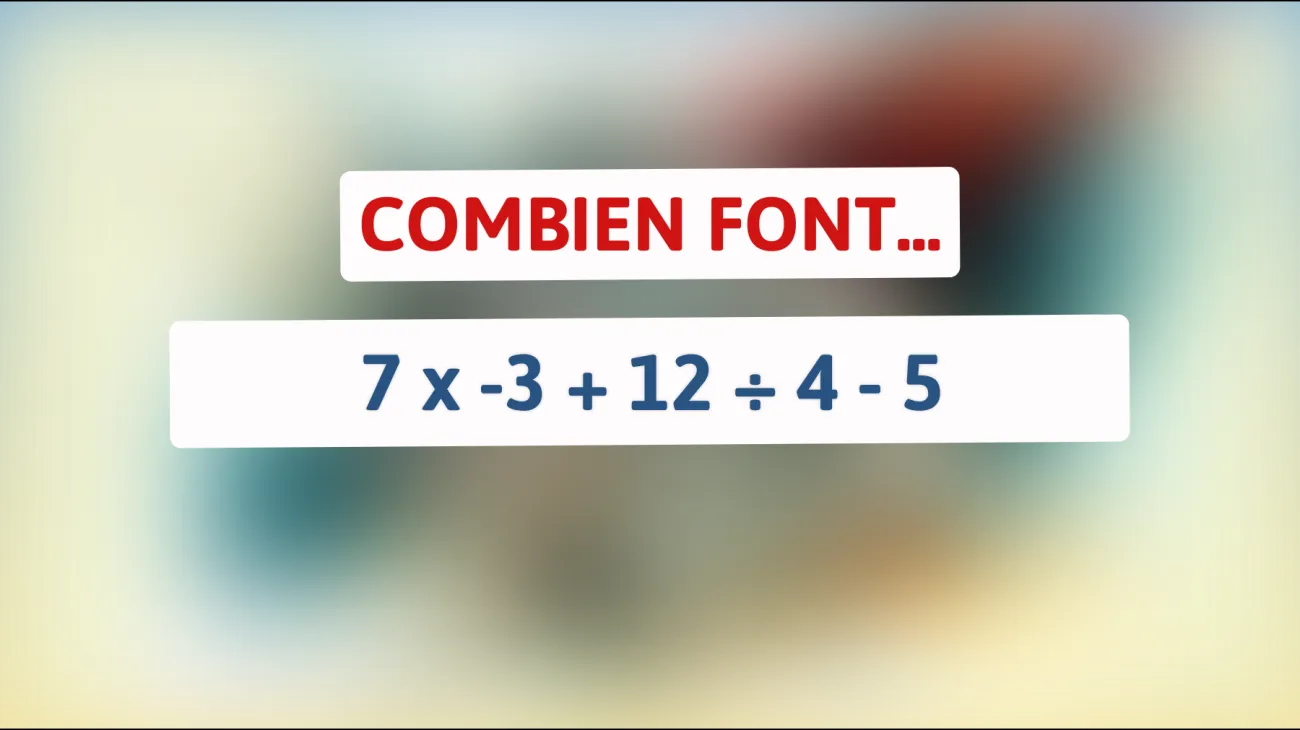 Enigme savante : pouvez-vous résoudre ce casse-tête mathématique en un clin d'œil ?"