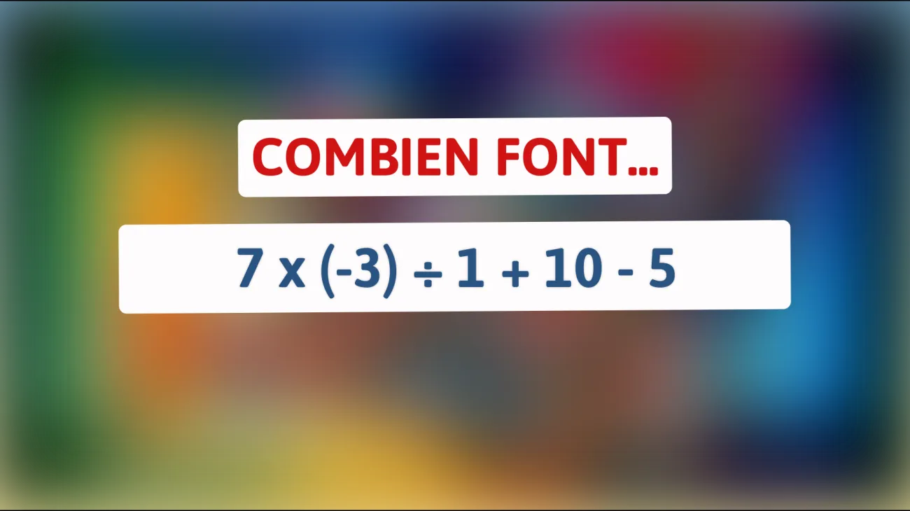 Mettez votre logique à l'épreuve : Pouvez-vous résoudre cette simple mais trompeuse énigme mathématique ?"