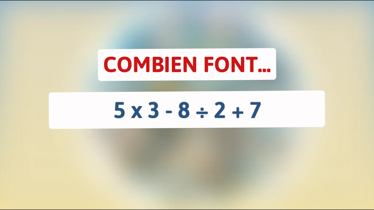 Oserez-vous résoudre cette équation mathématique complexe en un clin d'œil ? Testez votre intelligence maintenant !"