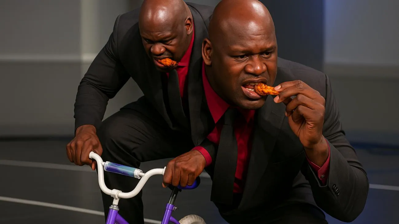 Samm_kShaq fait paraître tout minuscule 🤯...#nba #shaq"