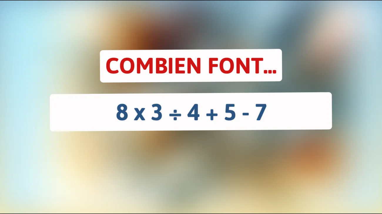Un défi pour les esprits mathématiques : Pouvez-vous résoudre cette équation en un clin d'œil ?"