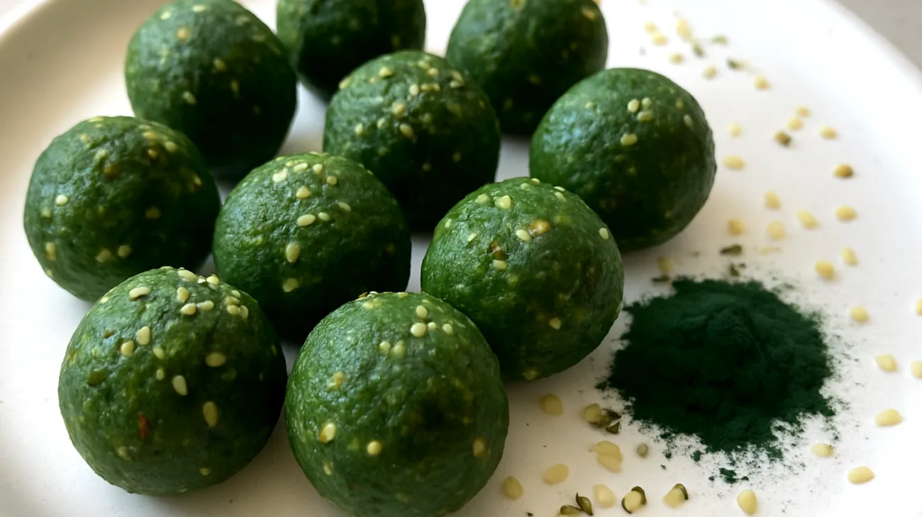 Boules d'énergie aux graines de chanvre et spiruline"