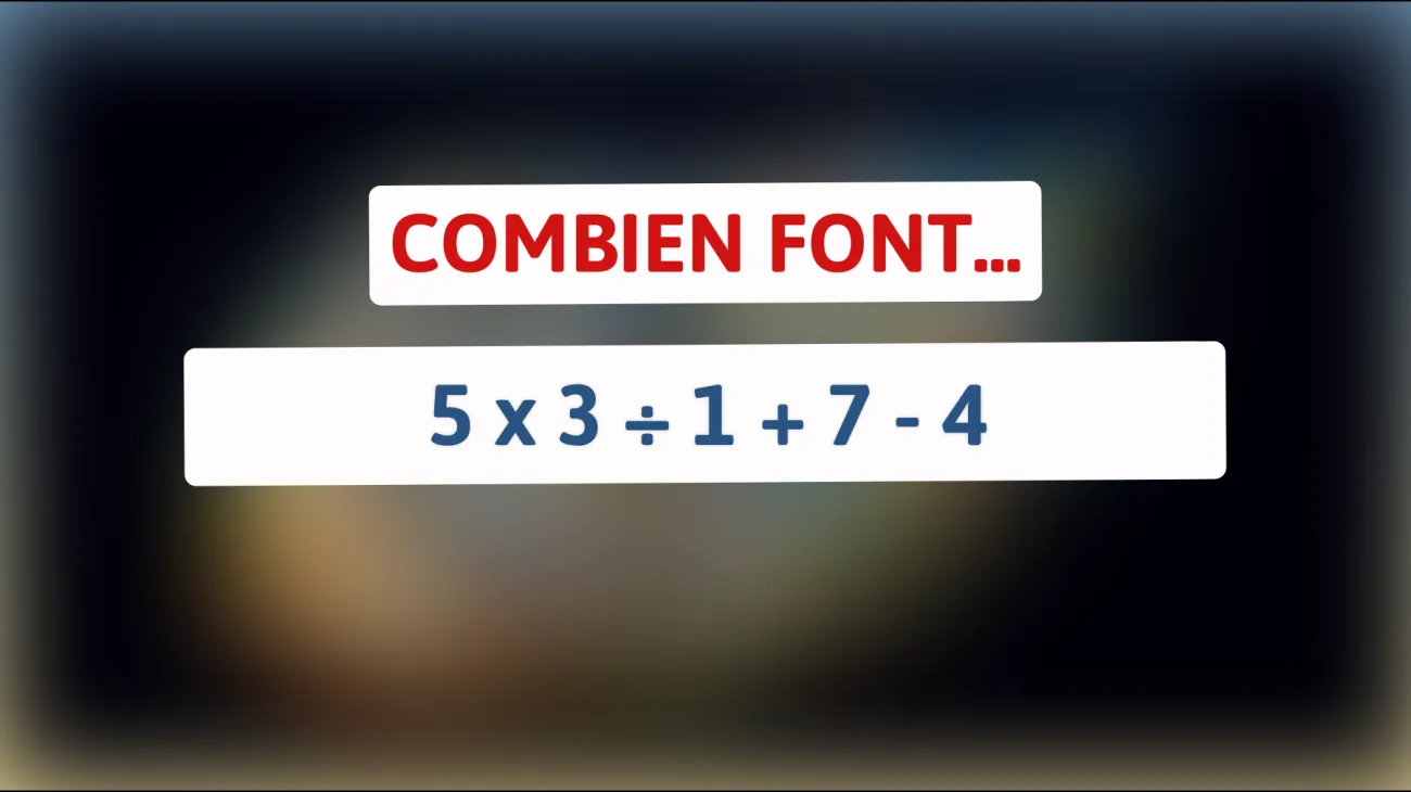 Êtes-vous assez astucieux pour résoudre cette équation trompeusement simple ? Testez vos compétences mathématiques dès maintenant !"